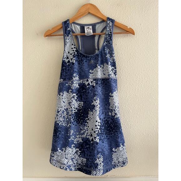 Adidas cloudy print blue Activewear tank bottom drawstring size Small Training - Picture 1 of 6